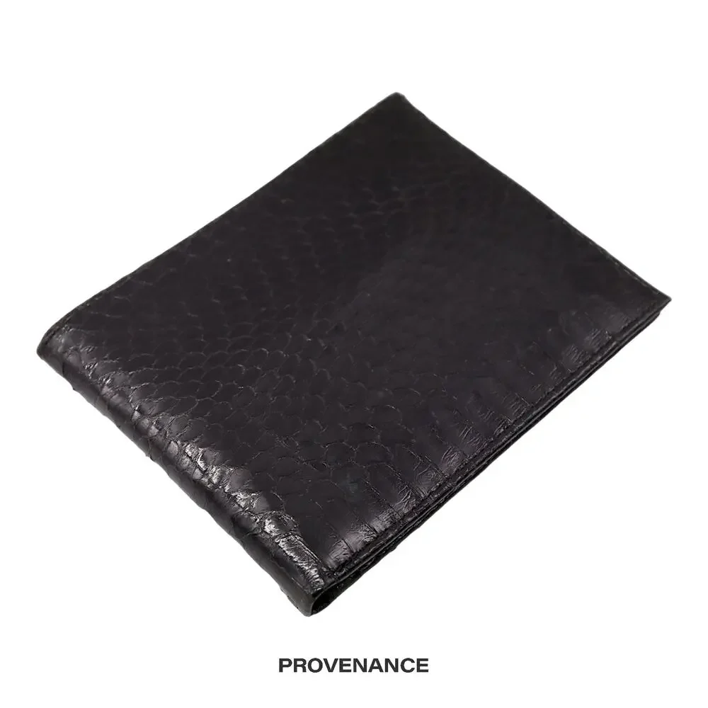 🔴 Christian Dior Bifold Wallet - Black Snakeskin